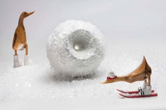 snowball with ducks